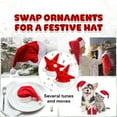 thumbnail image 6 of Singing and Dancing Electric Christmas Santa Hat, Electric Christmas Hat, Plush Red and White Musical Christmas Hat, Swing Musical Funny Toy Hat for Christmas New Year Party Supplies Xmas, 6 of 8