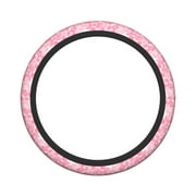 XMXY Car Steering Wheel Cover, Pink Spring Pattern Non-Slip Jeep Truck Universal Elastic Steering Wheel Protector 15 inch