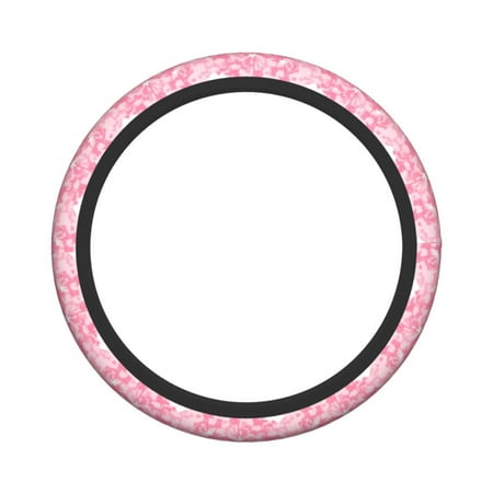 XMXY Car Steering Wheel Cover, Pink Spring Pattern Non-Slip Jeep Truck Universal Elastic Steering Wheel Protector 15 inch