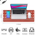 thumbnail image 5 of Long Mouse Pads for Desk,Red Christmas Reindeer Pattern Desk Mats on Top Of Desks, Desk Mouse Pad Extra Large with 3mm Non-Slip Base and Stitched Edge for Gaming,Office,Work,Home 31.5x11.8in, 5 of 5