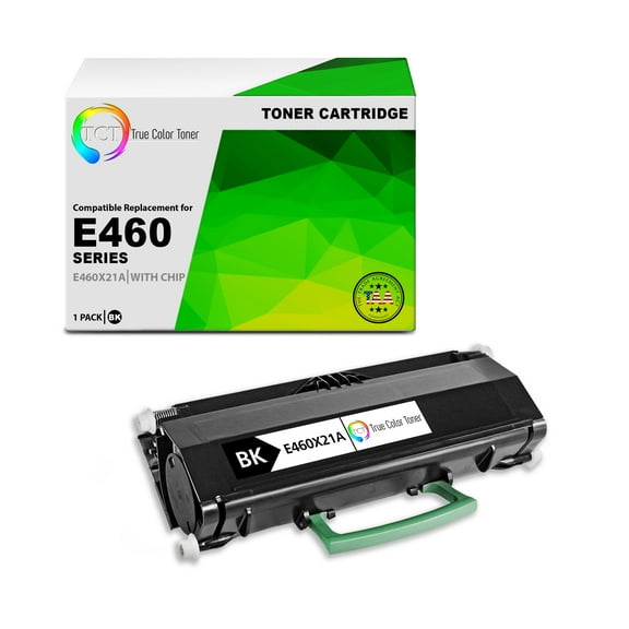 TCT E460 Toner Cartridge TAA Compliant Compatible With Lexmark E460X21A Black High Yield