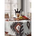thumbnail image 6 of Red Aztec Table Cloth, Southwest Boho Abstract Geometric Aesthetic Waterproof Tablecloth for Rectangle Tables, Reusable Washable Fabric Table Cover for Restaurant Kitchen Dining Tables 60"x102", 6 of 6