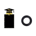 thumbnail image 3 of Graduation Photo Banner Set, Black & Gold Congrats Grad Photo Frame Garland with 10m Ribbon, Graduation Party Decorations for Classroom & Home, 3 of 6