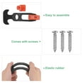 thumbnail image 2 of Uxcell 2-Pack Gancho de Goma Flexible en T 3.9" Gancho de Manija en T de Goma para Caja de Herramientas, Negro Naranja, 2 of 6