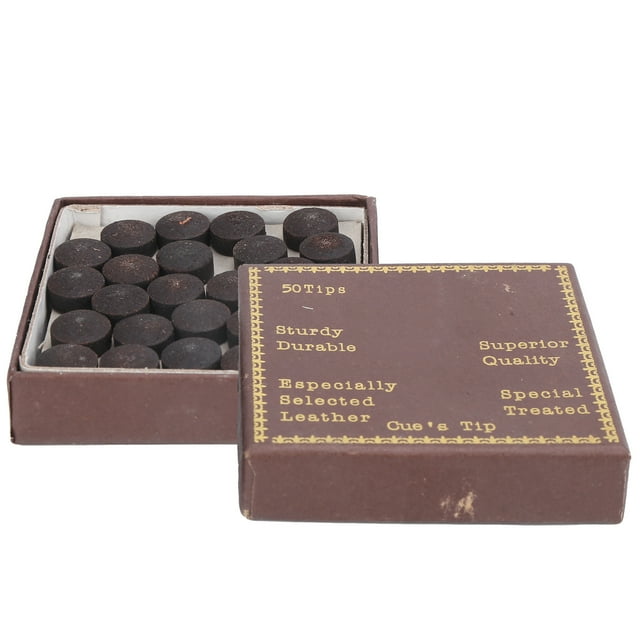 Puntas para tacos de billar rojas, 50 unidades/caja, puntas para tacos de 12mm, puntas para tacos de billar de cuero, puntas para tacos de billar, rendimiento finamente afinado