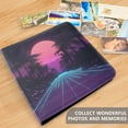 thumbnail image 4 of FORMRS 3 Ring Photo Album 4"x6" Self Adhesive Large Capacity PU Leather Cover, Night Neon Road, 4 of 8
