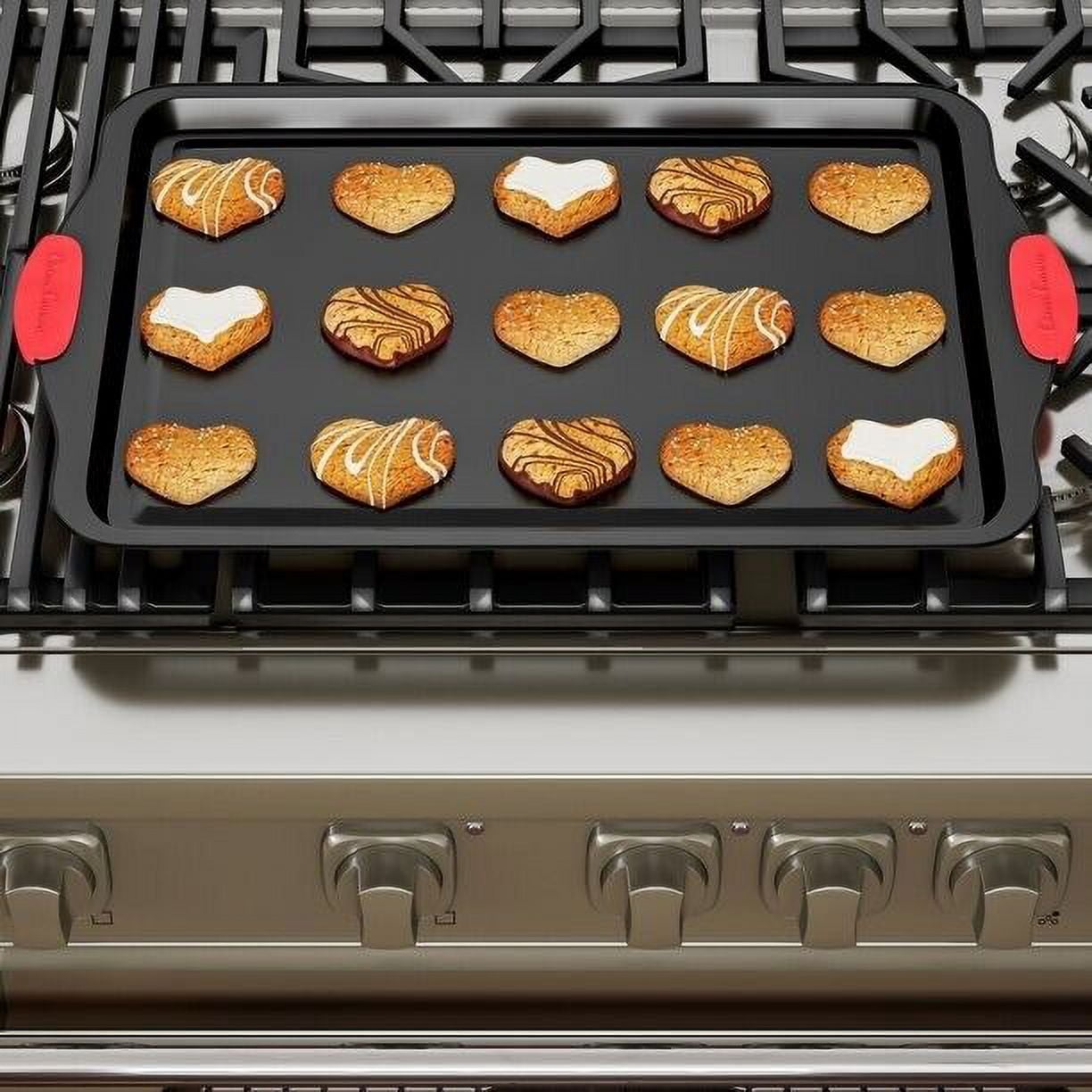 Classic Cuisine Baking Pans 3 Piece Nonstick Cookie Sheet Set - Black