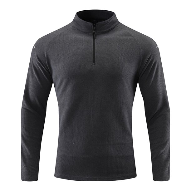 pstuiky camisas de manga larga para hombre, Camiseta deportiva ligera y transpirable de manga larga con cuello alto y color sólido para hombre camisetas de hombre m