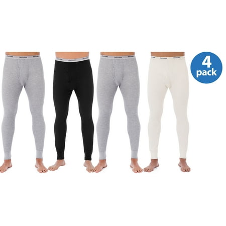 Buy 2 Fruit of the Loom Mens Classic Thermal Underwear Bottom, Value 2 Pack, and