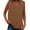A01 Brown, variant on Basic Sleeveless Shirts For Women V Neck Classic Elegant Casual Button T Shirts Lightweight Summer Basic Blouses Vacation Clothes Brown XL