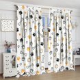 thumbnail image 4 of Dog Paw Print Curtain Bohemia Cartoon Baseball Dog Paw Print and Bones Rod Pocket Blackout Window Treatment for Kids Bedroom Children''s Room Kitchen Home Decor Art Printed Window Drapes 42x63in, 4 of 6