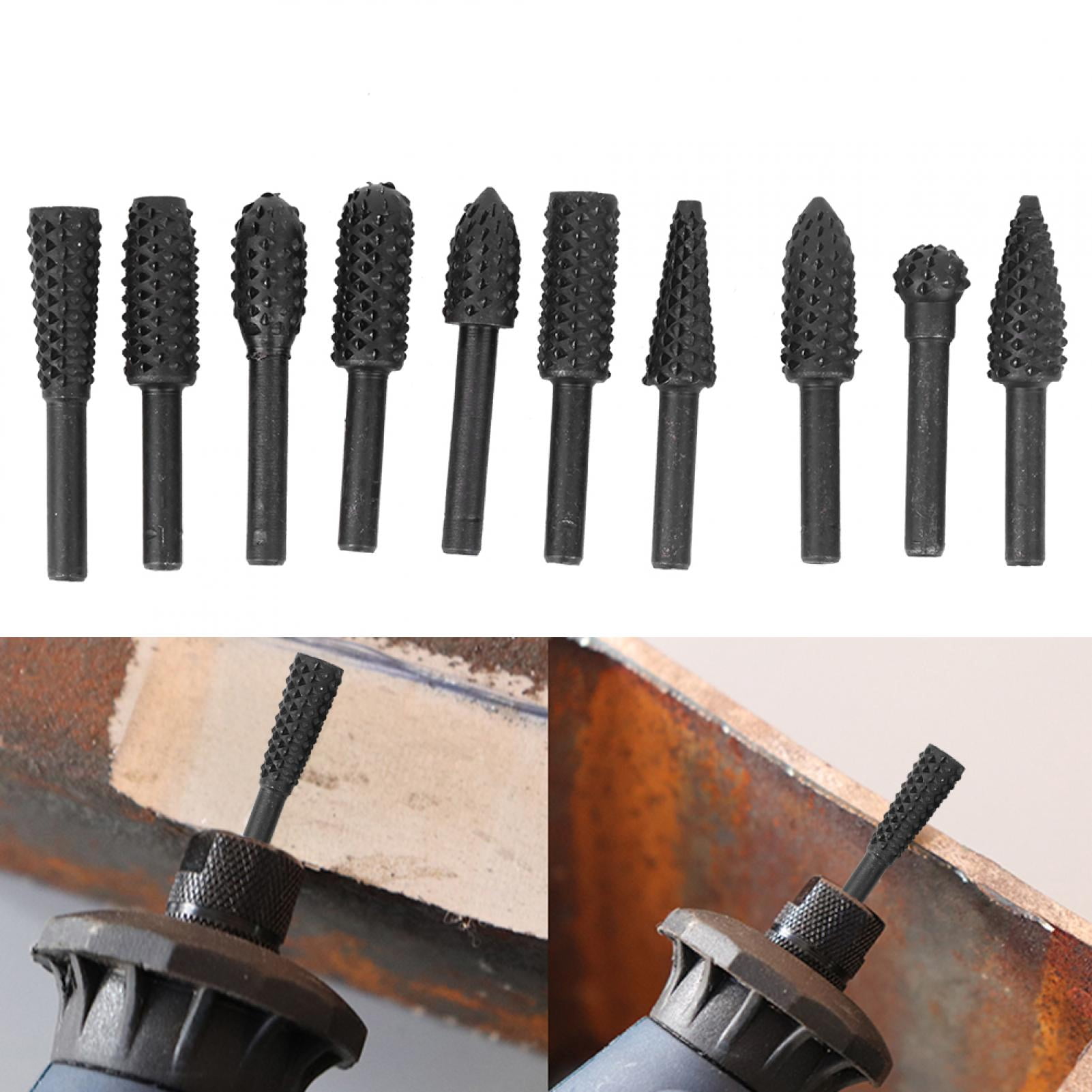 Burr, 10pcs  Drill Bits, Black Air Tools For Power Drills