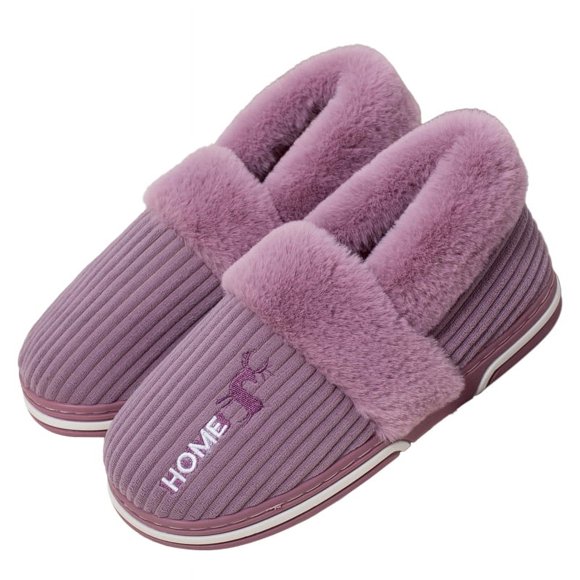 Kidmi Winter Plush Women Shoes Fashion Fluffy Men Slippers Indoor Warm House Shoes Outdoor Antiskid Home Shoes Soft Fur Slippers tzw