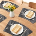 thumbnail image 2 of Placemats Set of 4 Wedge Placemats for Kitchen Dining Table Decor Washable Heat Resistant Table Place Mats Dark Gray 17.7x11.8inch, 2 of 6