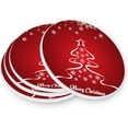 thumbnail image 3 of GZHJMY Merry Christmas Round Coasters for Drinks,Absorbent Heat Resistant Coaster for Tabletop Protection,Suitable for Kinds of Cups, Wooden Table, Home Decor 1pcs, 3 of 6