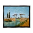 thumbnail image 2 of Stupell Industries Brug bij Langlois Vincent van Gogh Classic Bridge Painting Painting Luster Gray Floating Framed Canvas Print Wall Art, Design by one1000paintings, 2 of 5