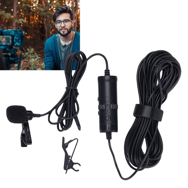 Micrófono Lavalier, Grabación HD, Conector De 3,5 Mm, Reducción De Ruido, Micrófono De Solapa Portátil Con Rotación De 360 grados Para Transmisión En Vivo