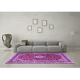 thumbnail image 3 of Ahgly Company Indoor Square Medallion Purple Traditional Area Rugs, 7' Square, 3 of 4
