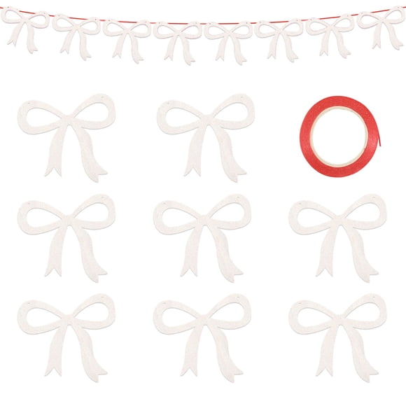 Bow Garland Party Decor for Birthday Bachelorette Wedding Shower Celebration Banner 1 Count