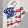 thumbnail image 5 of YLHFASHION T-Shirts Graphiques pour Femmes 4 Juillet Col Rond 2025 Drapeau Américain Manches Courtes Indépendance T-shirt d'Été Liquidation T-shirt à Manches Courtes pour Femmes, 5 of 5