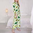 thumbnail image 4 of Disketp Pajamas Set Long Sleeve Sleepwear Womens Button Down Nightwear Pj Sets-Cartoon Fruit, 4 of 9