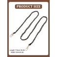 thumbnail image 2 of 1Pc PU Leather Iron Chain Bag Straps with Alloy Clasps Light Gold Black 115x1cm, 2 of 3