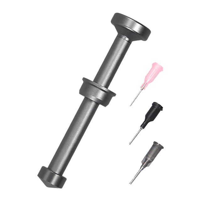 Dispensador de émbolo de jeringa de aleación de aluminio y metal, potenciador de pasta de fundente de soldadura ligero y profesional para presión de a