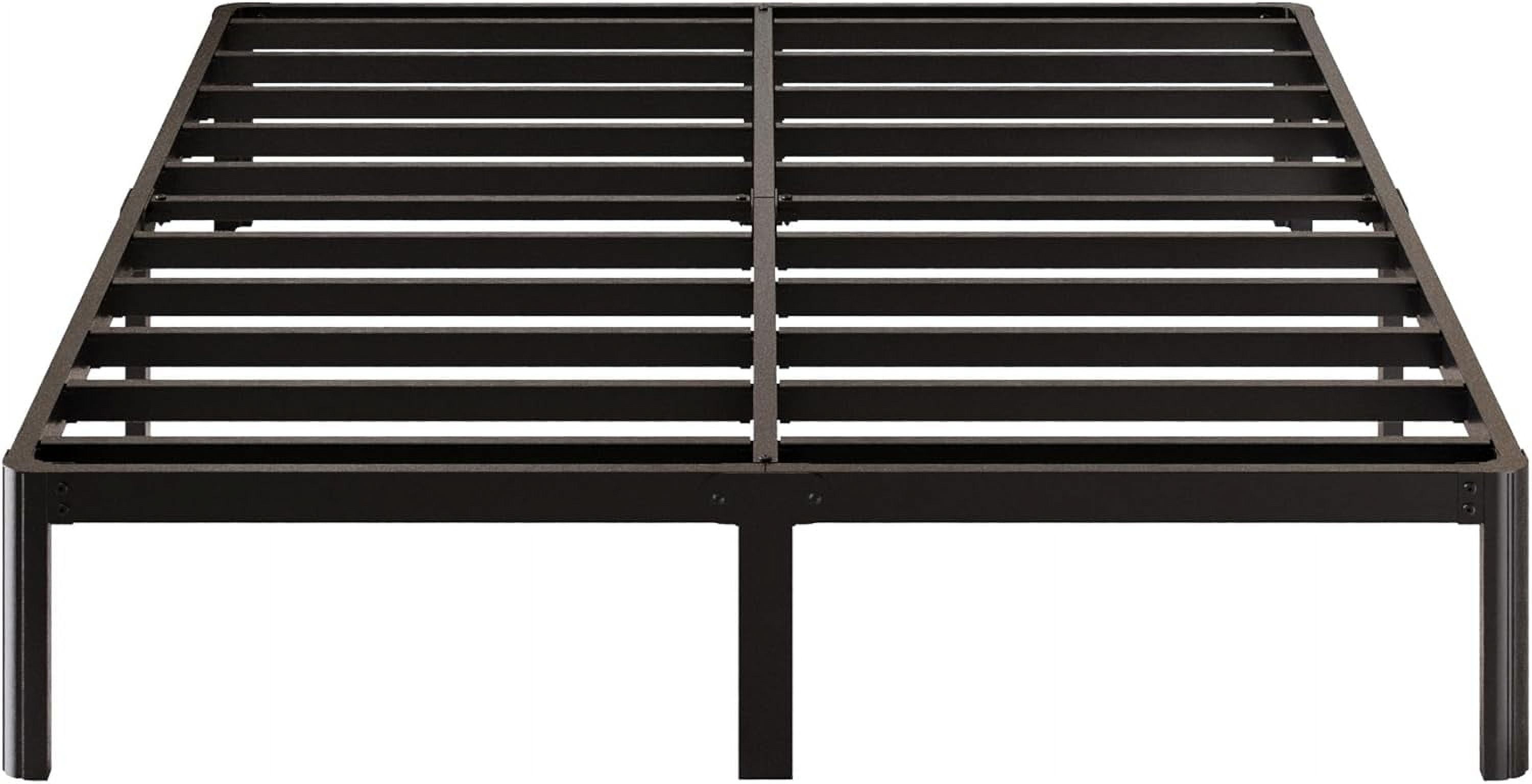 12 Inch King Bed Frame with Rounded Corner Legs, 2000 LBS Heavy Duty Metal King Size Platform Bed Frame No Box Spring Needed, Noise Free, Easy Assembly, Black