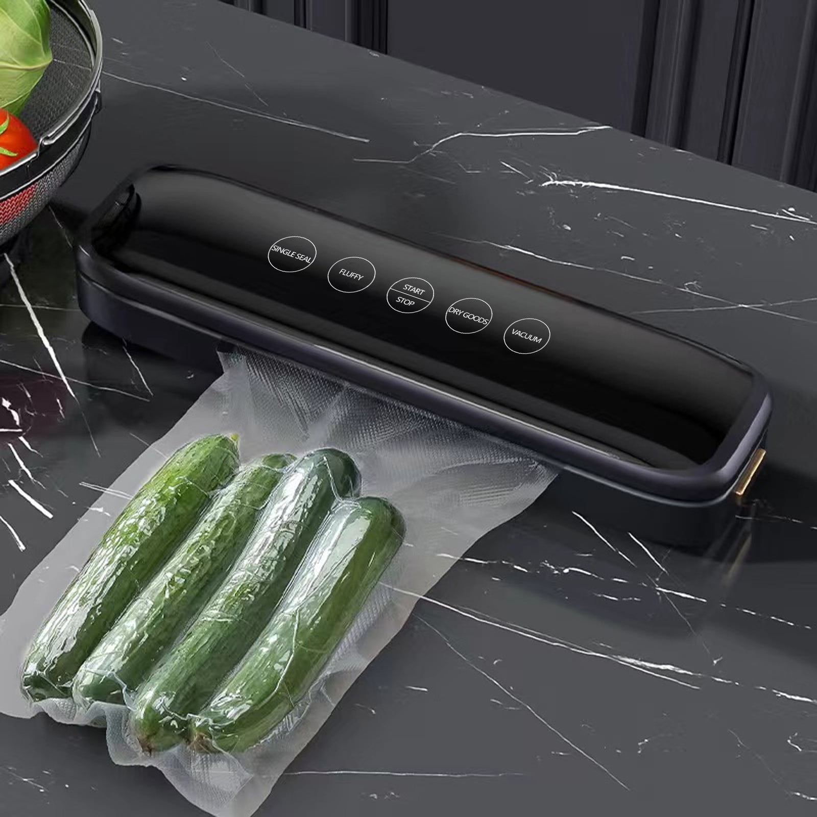 Chmadoxn Vacuum Sealer, Food Protector Vacuum Sealer Machine, Automatic Food Vacuum Sealer for Food Preservation Sealing Packing System for Fresh Food and Food Storage
