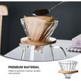 thumbnail image 3 of CATPAN 1set Reusable Stripe Glass Coffee Filter Funnel High Borosilicate Glass Coffee Dripper Base for Home Cafe Travel Use, 3 of 18
