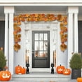 thumbnail image 4 of sruoe Halloween Garland, Artificial Garland Rattan, Artificial Maple Leaf Vine, Hanging Maple Leaf Garland, Fall Leaves for Autumn Home Decoration, Home Halloween Christmas Party Fireplace Decoration, 4 of 6