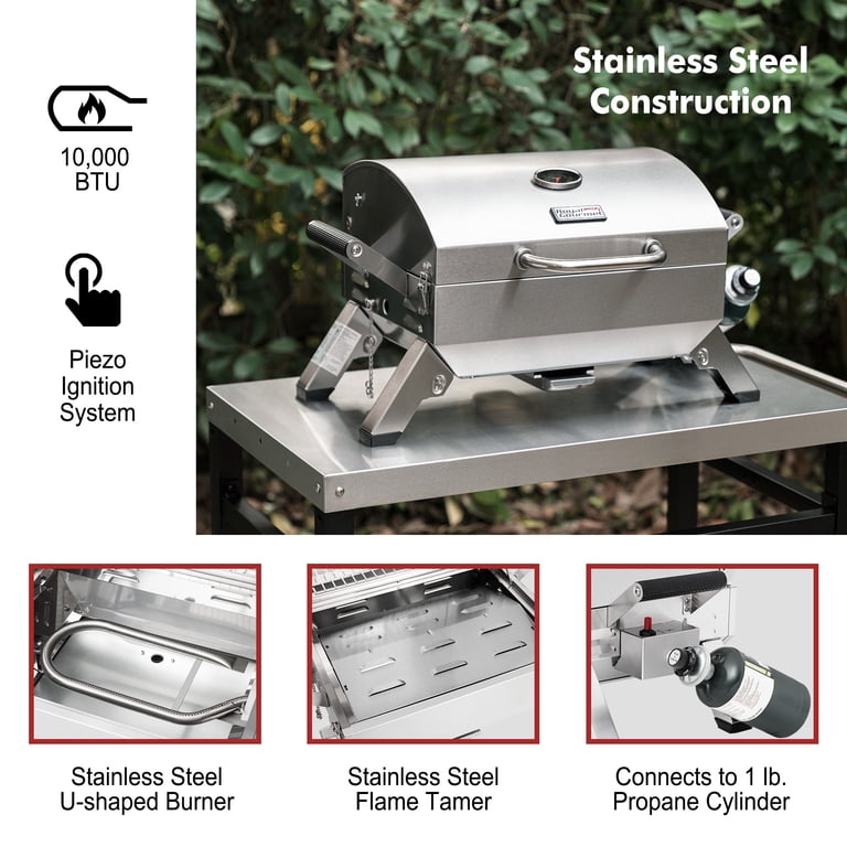 Royal Gourmet Stainless Steel Portable Grill with Folding Legs photo 6