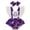 Z16-Purple, variant on Unisex Fluffy Romper, Kids Loungewear, Light Plush Zipper Bat Print