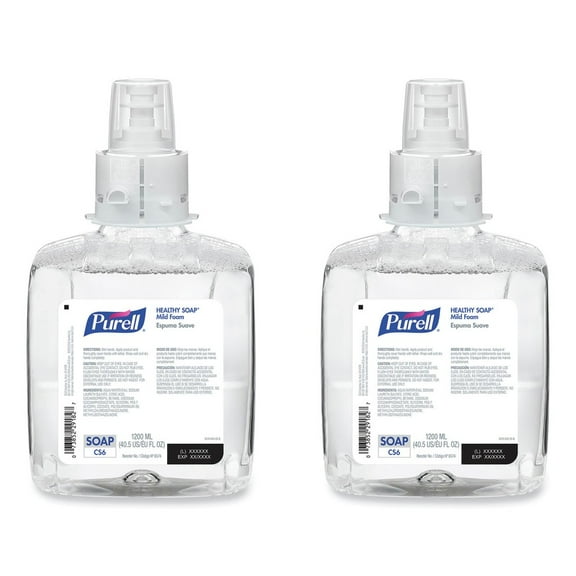 PURELL 6574-02 1200 ml Fragrance-Free HEALTHY SOAP Mild Foam for CS6 Dispensers (2/Carton)