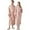 Pink, variant on Men's Winter Half Flannel Thickened Robe Long Furry Bathrobe Mens Pajamas Warm Home Wear Sleepwear Pink，M