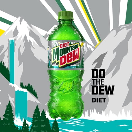 Diet Mountain Dew Citrus Soda Pop, 16.9 fl oz, 6 Pack Bottles