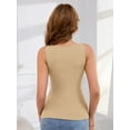 thumbnail image 2 of Unique Bargains Women's Tank Tops with Built in Bra Lingerie Camisoles Vest M Light Brown, 2 of 6