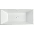 thumbnail image 6 of Vanity Art VA6821 Freestanding White Acrylic Bathtub with Polished Chrome Slotted Overflow & Pop-Up Drain - 59.1 x 29.5 x 23.4 in., 6 of 7