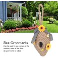thumbnail image 5 of 1 Uds. Adorno de colmena, adorno de abeja de miel, adorno de girasol de abeja pequeña, decoraciones colgantes de colmena para jardín, oficina al aire libre (ovalada), 5 of 5