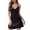 Black, variant on Fashion Sets for Womens Satin Lingerie Pajama Dress Camisole Silky Mini Chemise Lounge Bride Slip Nightgowns