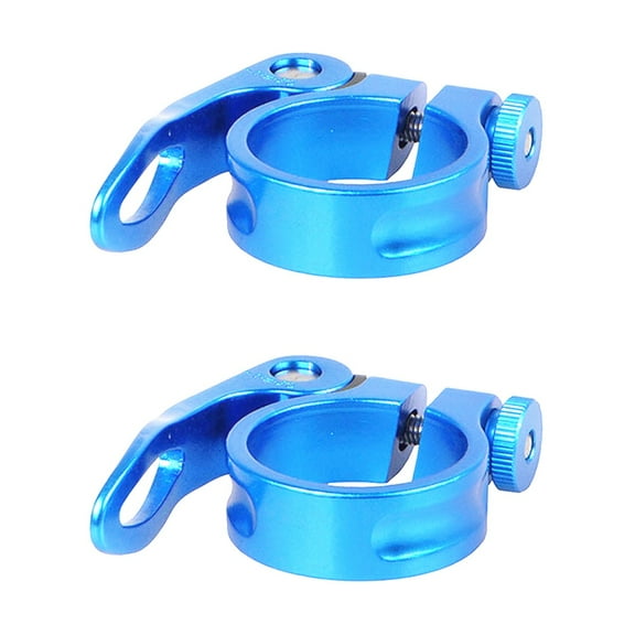 2pcs Cycling Bike Quick Release Seatpost Clamp for Mountain Bike - 31.8mm (Blue)