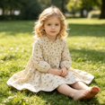 thumbnail image 5 of SUYIDA Cozy Autumn Girls Long Sleeve Dress, Elegant Everyday Wear for Kids, Soft Comfortable Casual Fall Outfit, 5 of 6