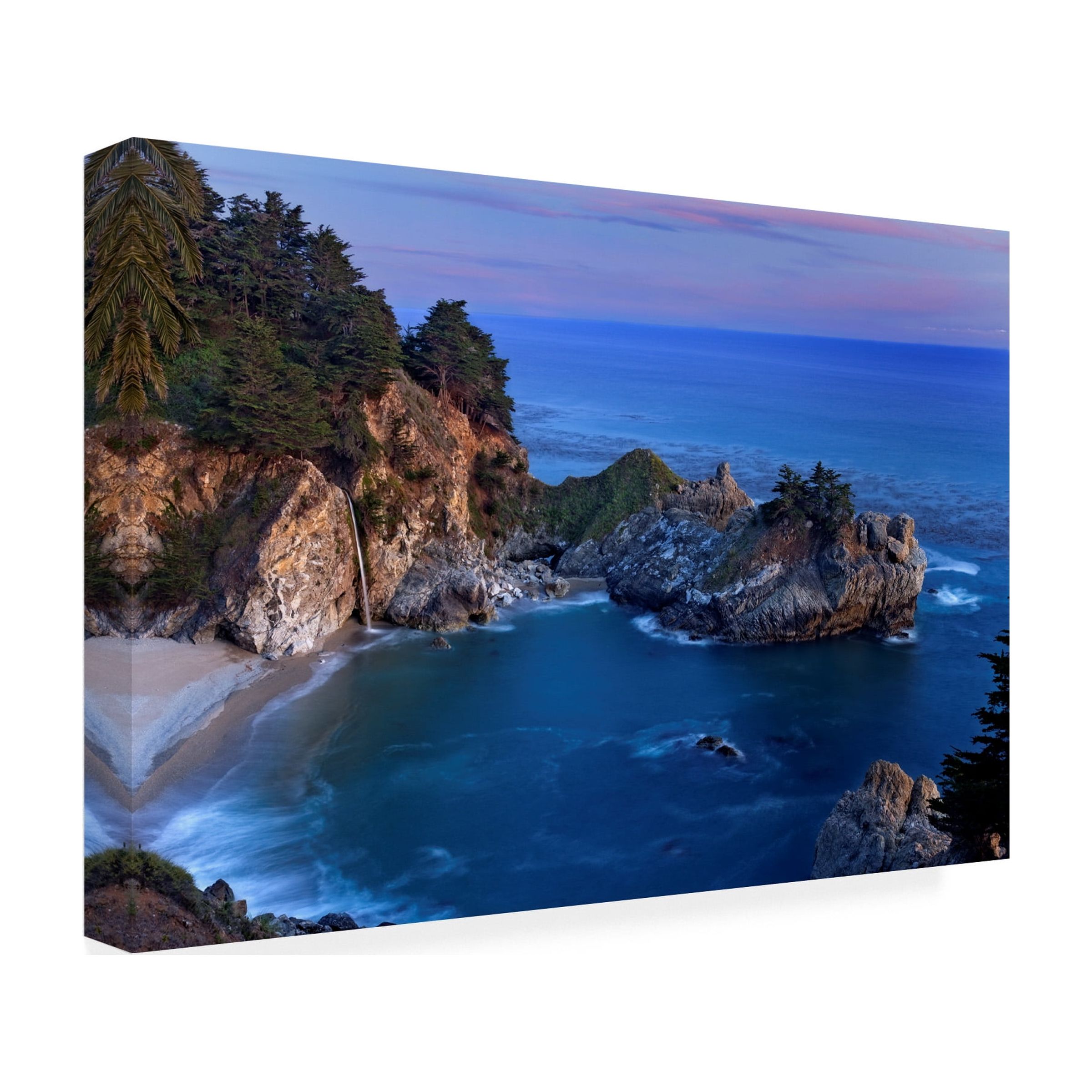 Trademark Fine Art Mike Jones Photo Big Sur McWay Falls Canvas Wall Art - 12x19