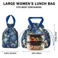 thumbnail image 5 of Pioneer Flower Drawstring Lunch Bag Women - Drawstring Lunch Bag Insulated for Work Office - Stain-Resistant Large Lunchbags for Women with Multi-Pockets, 5 of 6