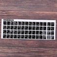 thumbnail image 3 of Black & White Dual-Language Keyboard Stickers with Arabic and English Letters - 17.7x5.8cm Plastic Decals for Laptops and Desktops, 4g per Piece, Pack of 3 - Easy Application to Refresh Your Computer, 3 of 5
