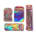 thumbnail image 4 of 50pcs Pink Laser Ziplock Bag Holographic Self-Sealing Pouch For Earring Display Jewelry Gift Packaging Small Business Supplies ZG Pink 8.5x13cm, 4 of 6