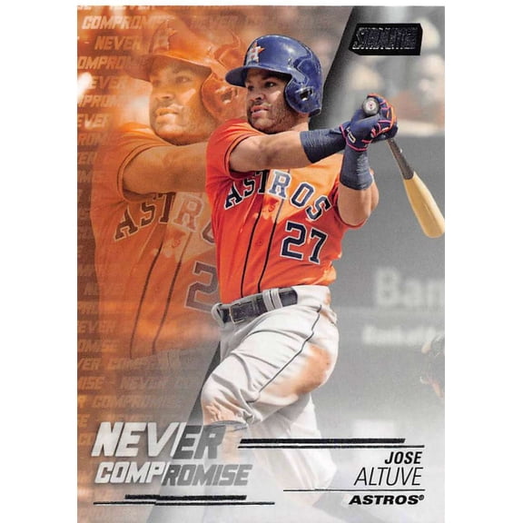 Collectible 2018 Stadium Club Never Compromise #NC-JA Jose Altuve Astros MLB Baseball Trading Card