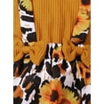 thumbnail image 4 of Qiylii baby Girls Clothes Set Ribbed Fly Sleeve Pullover+Suspender Skirt+Headband, 4 of 8