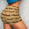 thumbnail image 4 of Fotbe Dachshund Dog Puppy Seamless Shorts, Womens Workout Shorts High Waist Stretch Booty Short for Gym/Yoga/Running/Biking-X-Large, 4 of 9