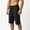 #0313-Black, variant on Ceisia Men's Casual Cargo Shorts Elastic Waist Drawstring With Multi Pockets Quick Dry Solid Color Work Shorts Blue XL Gift